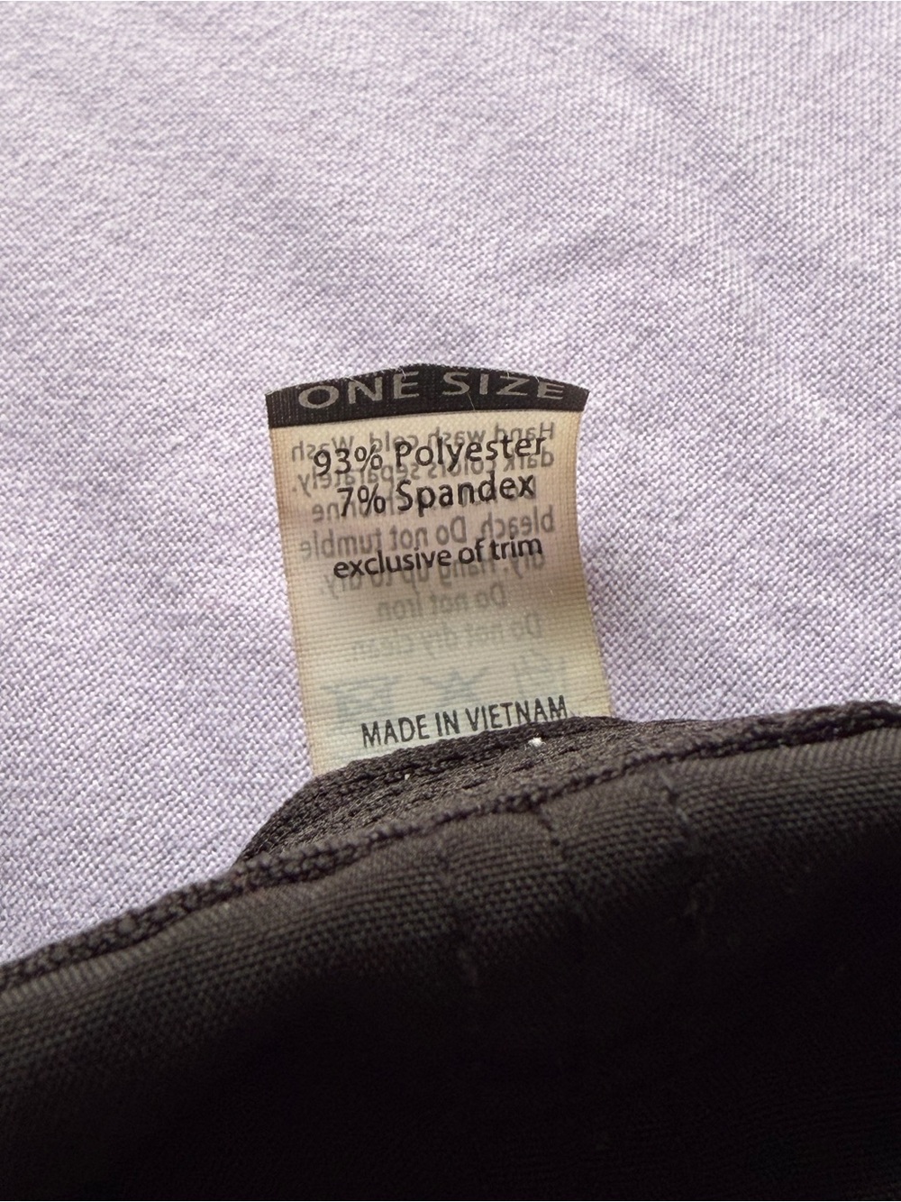 Black Ruched Elastic-Back Cap - Picture 3 of 5